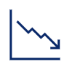 Downward trend graph outline