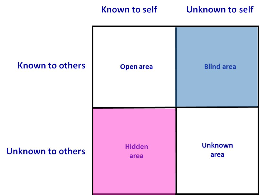A diagram of the Johari Window