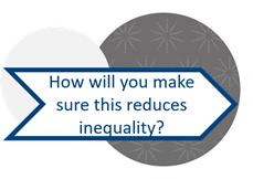 How will you make sure this reduces inequality?